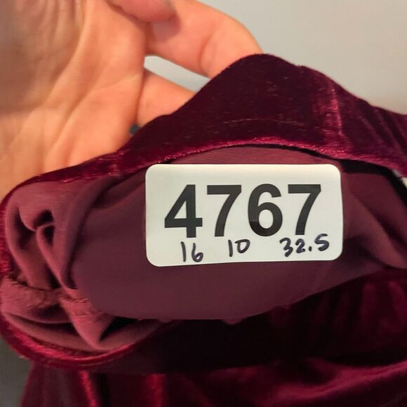 Coldwater Creek Womens Maroon Dress Pants Size M Velvet Wide Leg Pull On Stretch - Picture 10 of 10